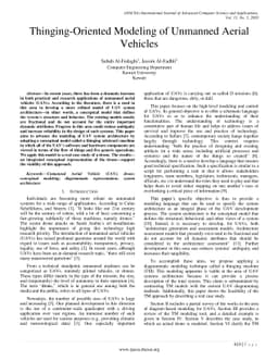 Thinging-Oriented Modeling of Unmanned Aerial Vehicles