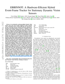 EBBINNOT: A Hardware Efficient Hybrid Event-Frame Tracker for Stationary
  Dynamic Vision Sensors