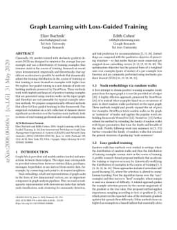 Graph Learning with Loss-Guided Training