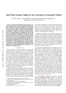 Real-World Scenario Mining for the Assessment of Automated Vehicles