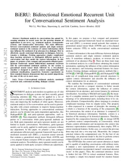 BiERU: Bidirectional Emotional Recurrent Unit for Conversational
  Sentiment Analysis