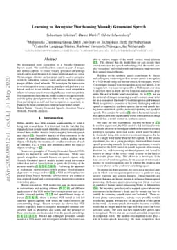 Learning to Recognise Words using Visually Grounded Speech