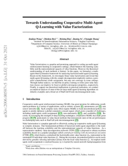 Towards Understanding Cooperative Multi-Agent Q-Learning with Value
  Factorization