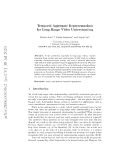 Temporal Aggregate Representations for Long-Range Video Understanding