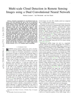 Multi-scale Cloud Detection in Remote Sensing Images using a Dual
  Convolutional Neural Network