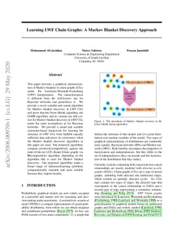 Learning LWF Chain Graphs: A Markov Blanket Discovery Approach