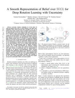 A Smooth Representation of Belief over SO(3) for Deep Rotation Learning
  with Uncertainty