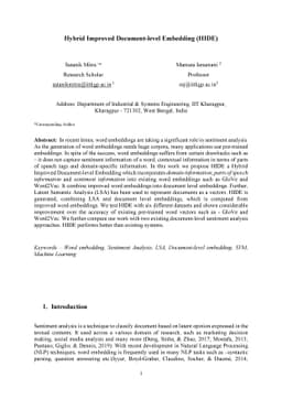 Hybrid Improved Document-level Embedding (HIDE)
