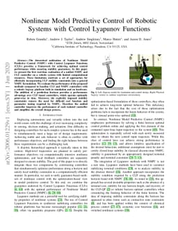 Nonlinear Model Predictive Control of Robotic Systems with Control
  Lyapunov Functions