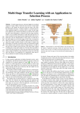 Multi-Stage Transfer Learning with an Application to Selection Process