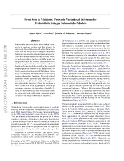 From Sets to Multisets: Provable Variational Inference for Probabilistic
  Integer Submodular Models