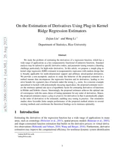 On the Estimation of Derivatives Using Plug-in Kernel Ridge Regression
  Estimators