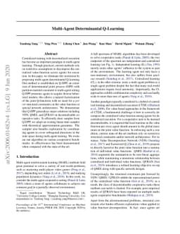 Multi-Agent Determinantal Q-Learning