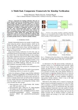 A Multi-Task Comparator Framework for Kinship Verification