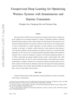 Unsupervised Deep Learning for Optimizing Wireless Systems with
  Instantaneous and Statistic Constraints