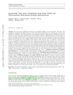 Interpretable Time Series Classification using Linear Models and
  Multi-resolution Multi-domain Symbolic Representations