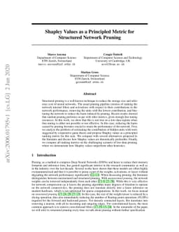 Shapley Value as Principled Metric for Structured Network Pruning
