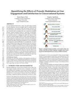 Quantifying the Effects of Prosody Modulation on User Engagement and
  Satisfaction in Conversational Systems