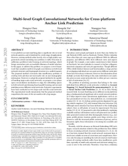 Multi-level Graph Convolutional Networks for Cross-platform Anchor Link
  Prediction