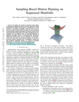 Sampling-Based Motion Planning on Sequenced Manifolds