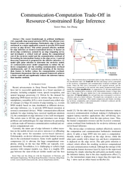 Communication-Computation Trade-Off in Resource-Constrained Edge
  Inference