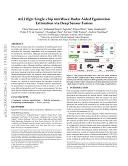 milliEgo: Single-chip mmWave Radar Aided Egomotion Estimation via Deep
  Sensor Fusion