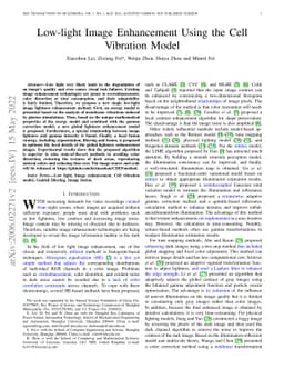 Low-light Image Enhancement Using the Cell Vibration Model