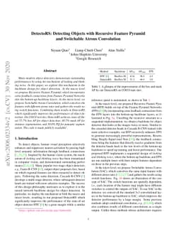 DetectoRS: Detecting Objects with Recursive Feature Pyramid and
  Switchable Atrous Convolution