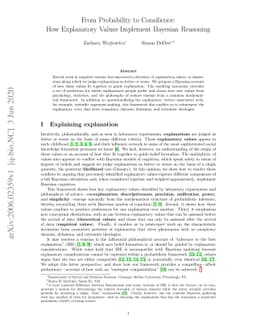 From Probability to Consilience: How Explanatory Values Implement
  Bayesian Reasoning