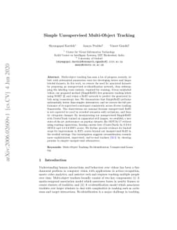 Simple Unsupervised Multi-Object Tracking