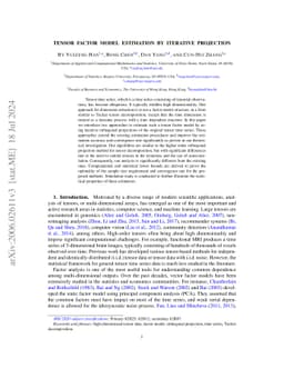 Tensor Factor Model Estimation by Iterative Projection