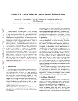 FastReID: A Pytorch Toolbox for General Instance Re-identification