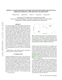 LRNNet: A Light-Weighted Network with Efficient Reduced Non-Local
  Operation for Real-Time Semantic Segmentation
