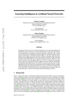Assessing Intelligence in Artificial Neural Networks