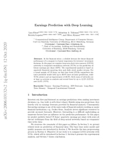 Earnings Prediction with Deep Learning