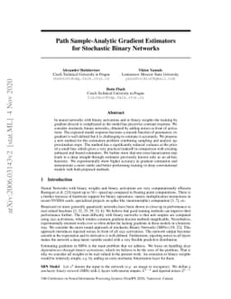 Path Sample-Analytic Gradient Estimators for Stochastic Binary Networks