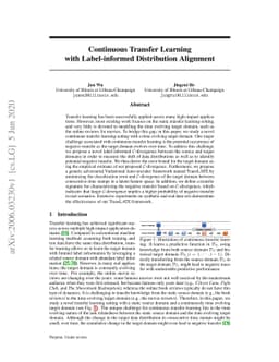 Continuous Transfer Learning with Label-informed Distribution Alignment