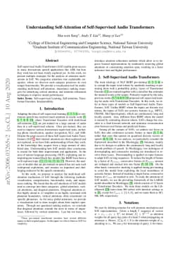 Understanding Self-Attention of Self-Supervised Audio Transformers