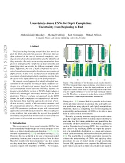 Uncertainty-Aware CNNs for Depth Completion: Uncertainty from Beginning
  to End