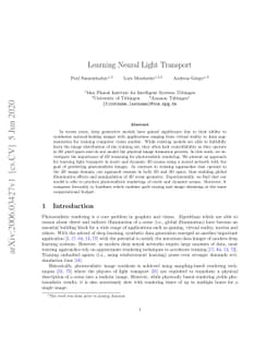 Learning Neural Light Transport