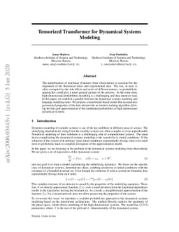 Tensorized Transformer for Dynamical Systems Modeling