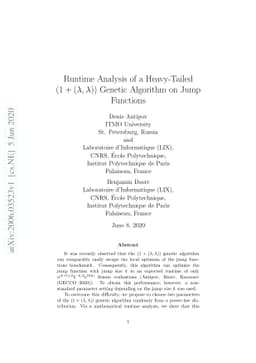 Runtime Analysis of a Heavy-Tailed $(1+(λ,λ))$ Genetic
  Algorithm on Jump Functions