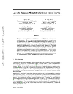 A Meta-Bayesian Model of Intentional Visual Search