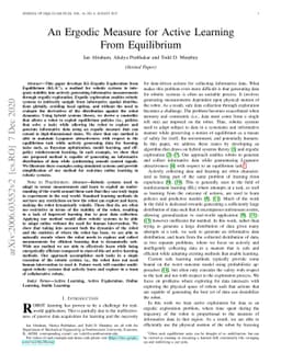 An Ergodic Measure for Active Learning From Equilibrium