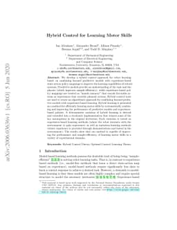 Hybrid Control for Learning Motor Skills