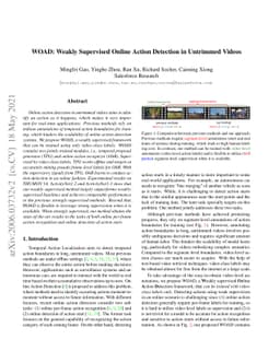 WOAD: Weakly Supervised Online Action Detection in Untrimmed Videos