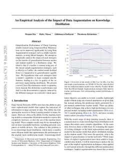 An Empirical Analysis of the Impact of Data Augmentation on Knowledge
  Distillation