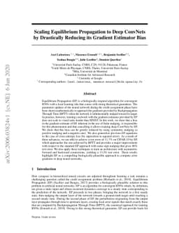Scaling Equilibrium Propagation to Deep ConvNets by Drastically Reducing
  its Gradient Estimator Bias