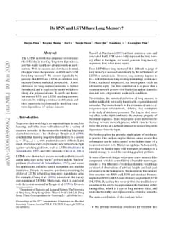 Do RNN and LSTM have Long Memory?