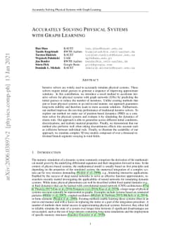 Accurately Solving Physical Systems with Graph Learning